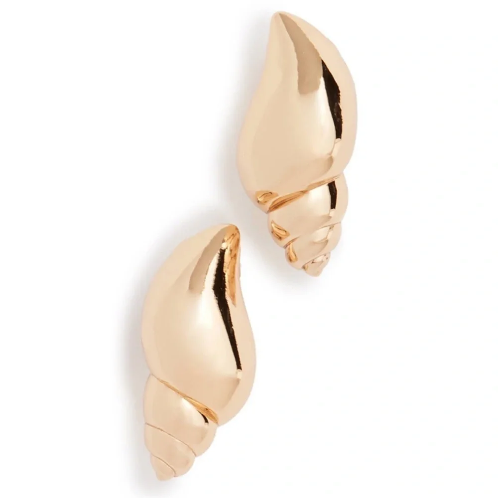 Kate Spade New York Under the Sea Gold Tulip Shell Stud Earrings